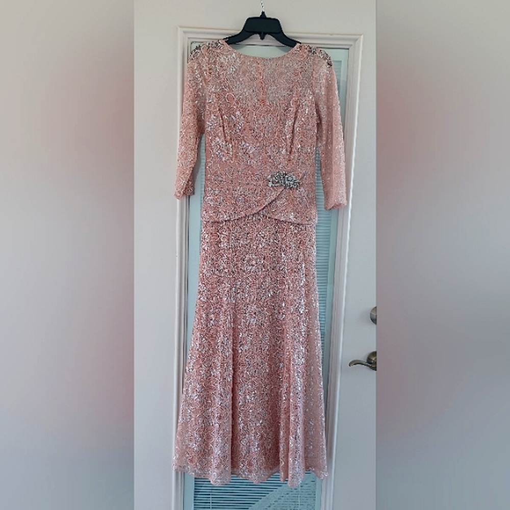 Mother of the pride or for any occasion. Beautiful pink with silver dress